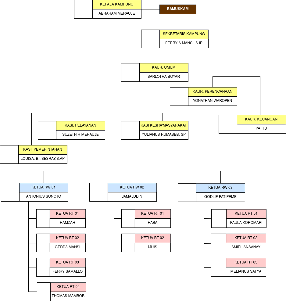 Struktur Organisasi Kampung Holtekamp